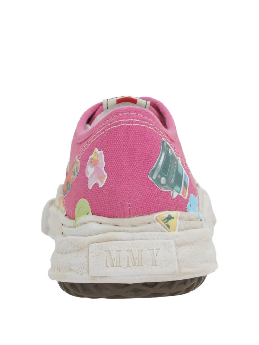 Miharayasuhiro Sticker-print Canvas Sneakers In Animal Print