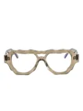 Kuboraum G5 sculpted-frame optical glasses - Grey