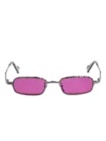Kuboraum Z18 futuristic rectangular-frame sunglasses - Grey