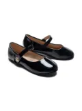 Tulleen patent-finish ballerina shoes - Black