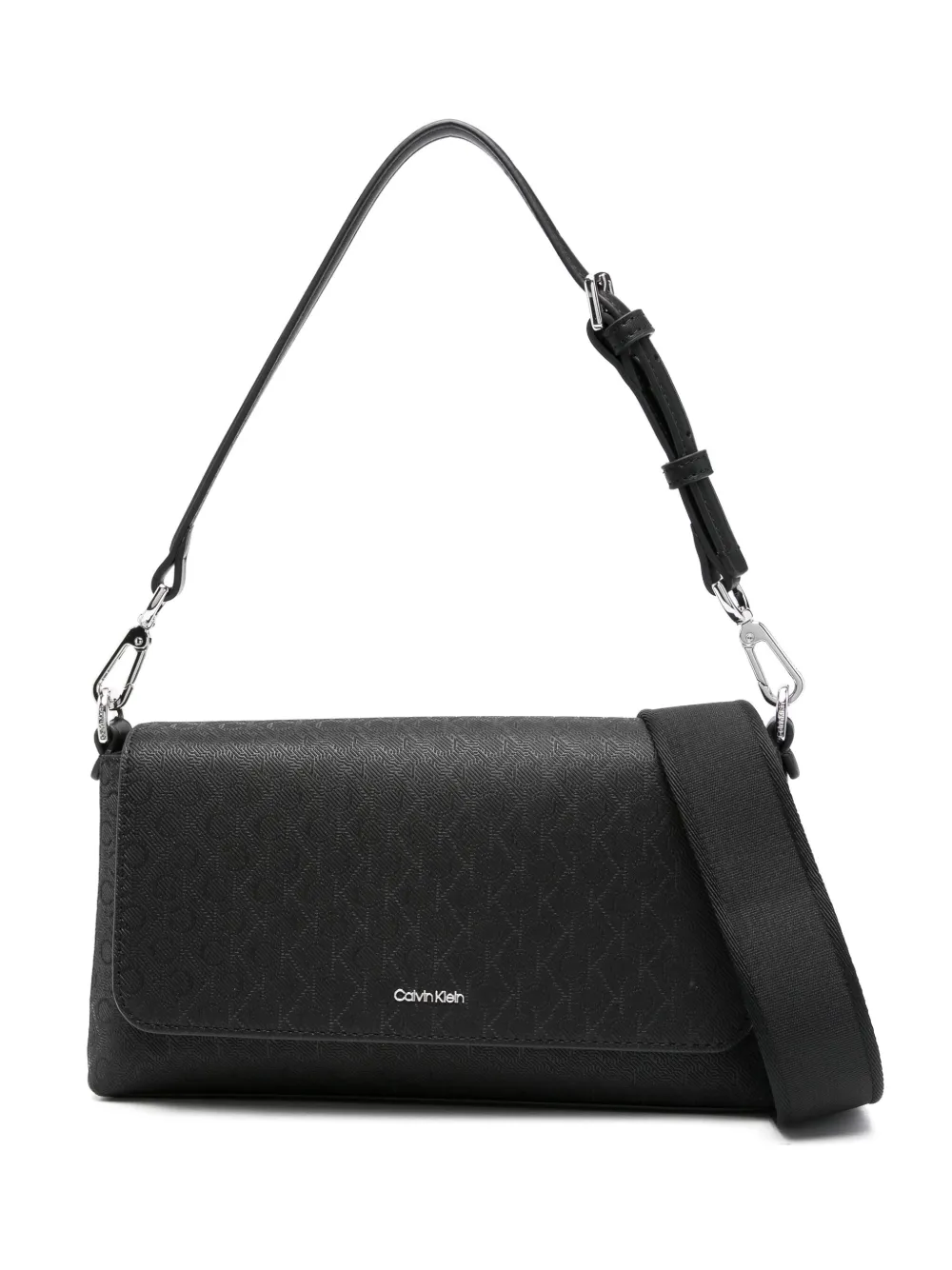 Calvin Klein monogram-logo shoulder bag | Black | Image 1