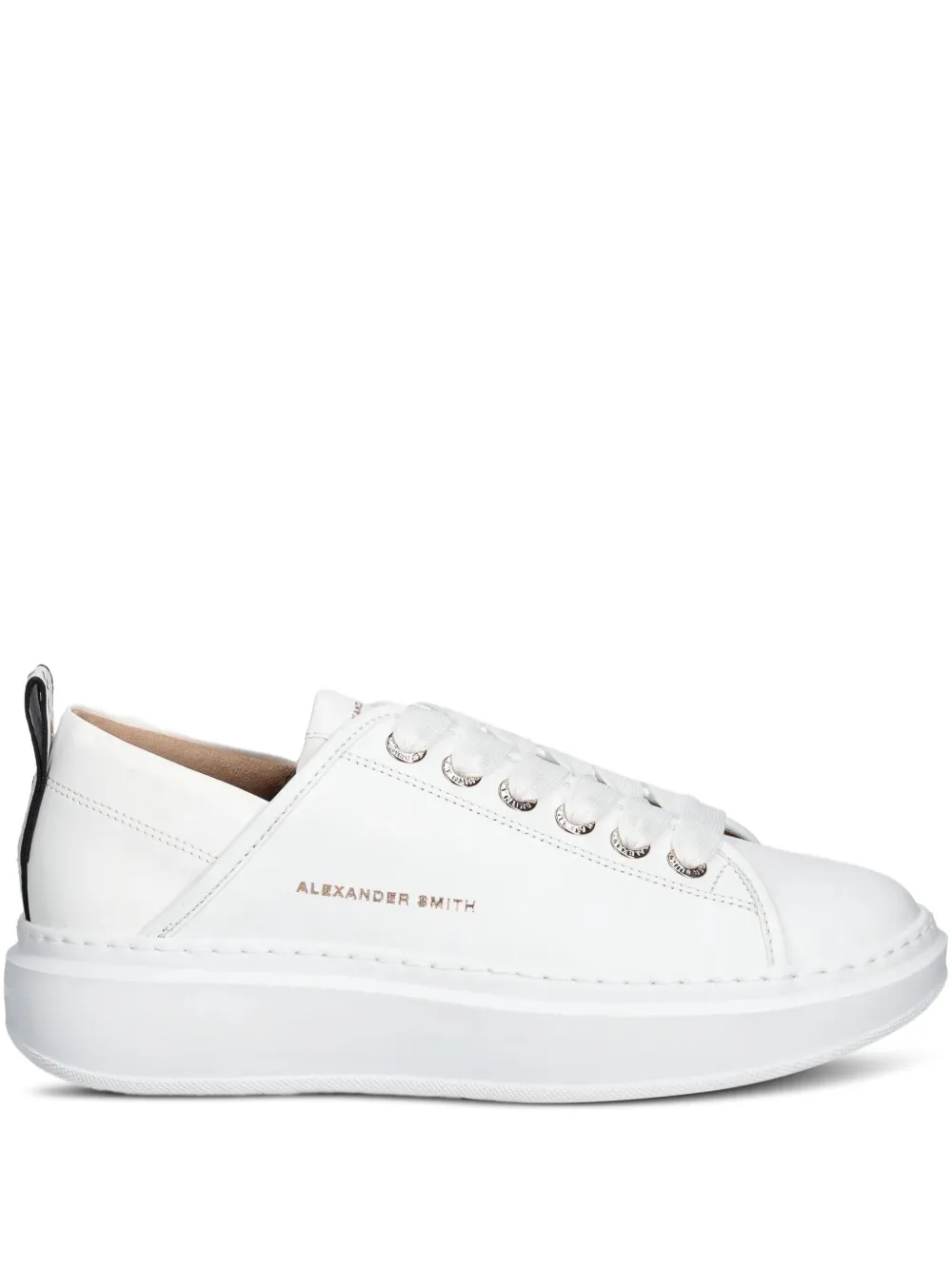Alexander Smith Lace-up Platform Sneakers In White