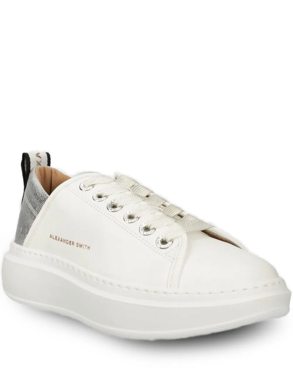 Alexander Smith Wembley sneakers met metallic vlak Wit