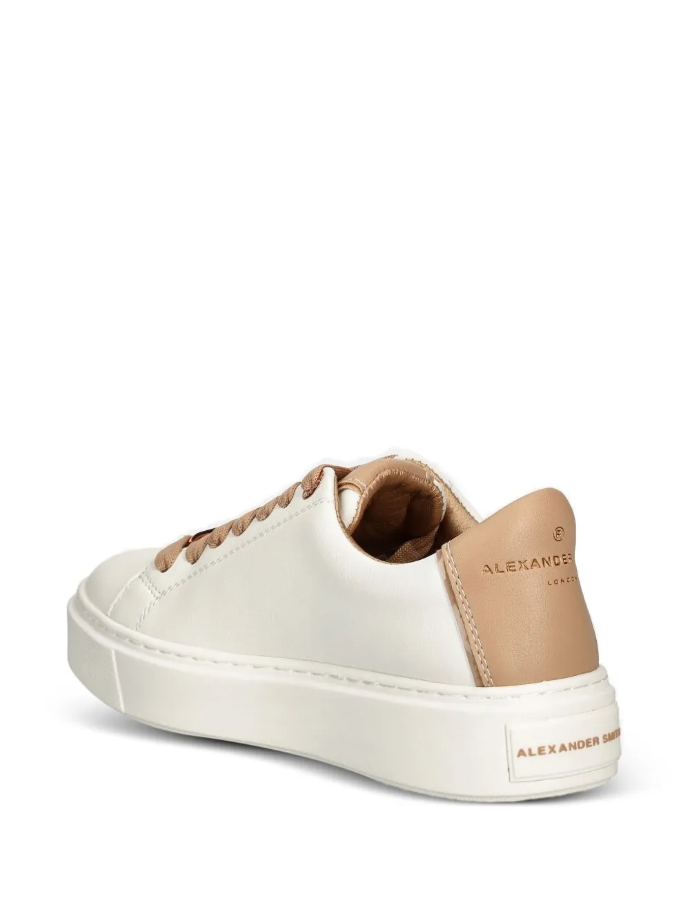 Alexander Smith leather lace-up trainers - Wit