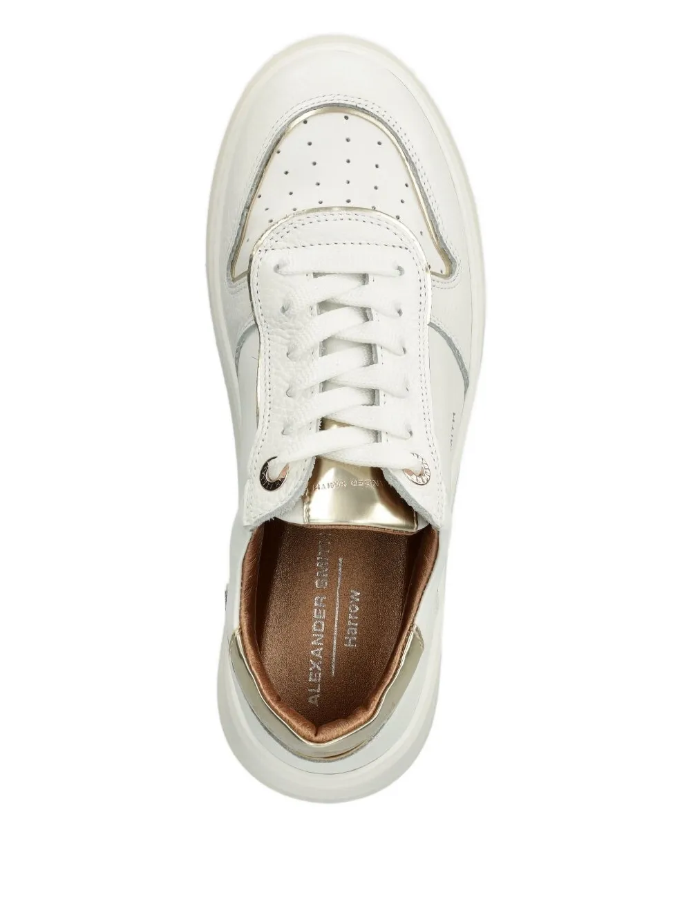 Alexander Smith Leren sneakers met metallic vlak - Wit