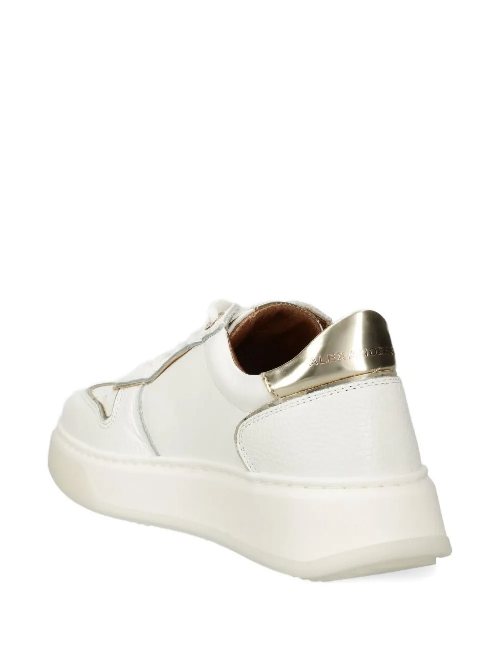 Alexander Smith metallic-panel leather sneakers White