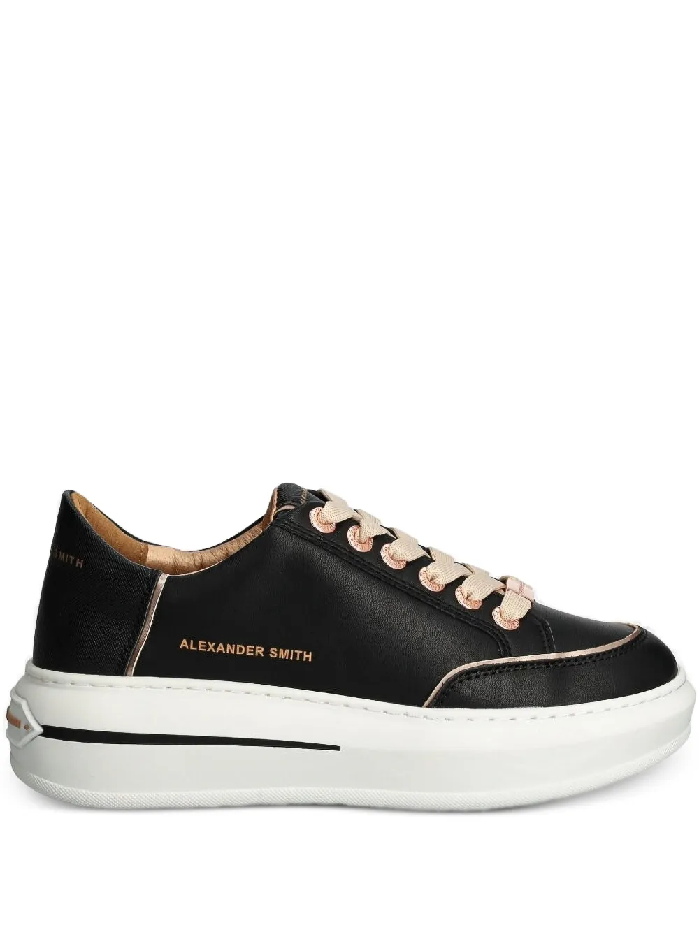 Alexander Smith Lancaster Platform Lace-up Sneakers In Black