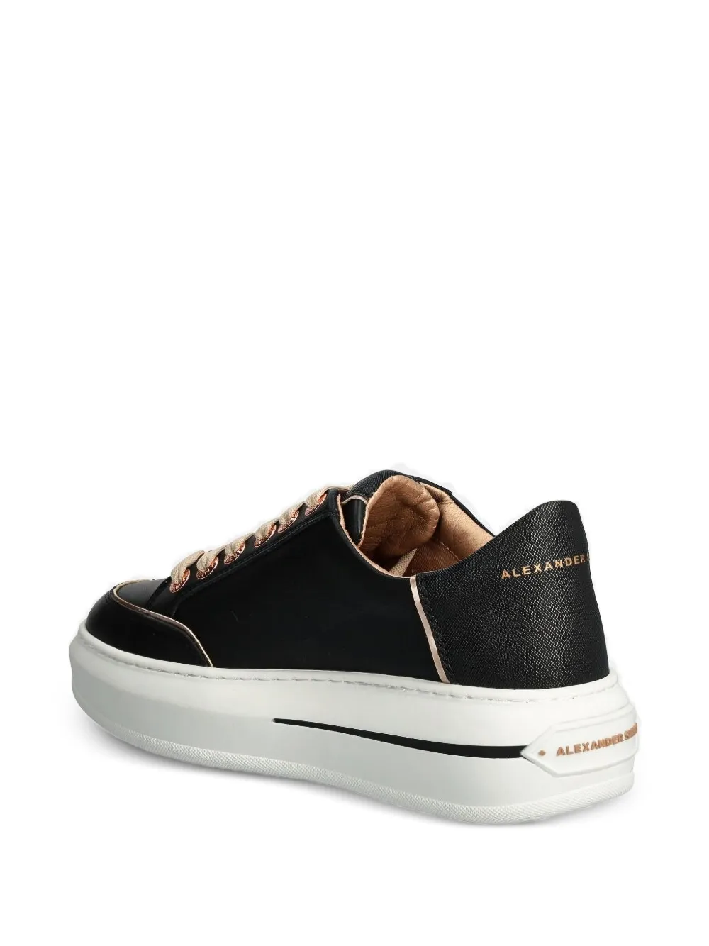 Alexander Smith Lancaster Platform Lace-up Sneakers In Black