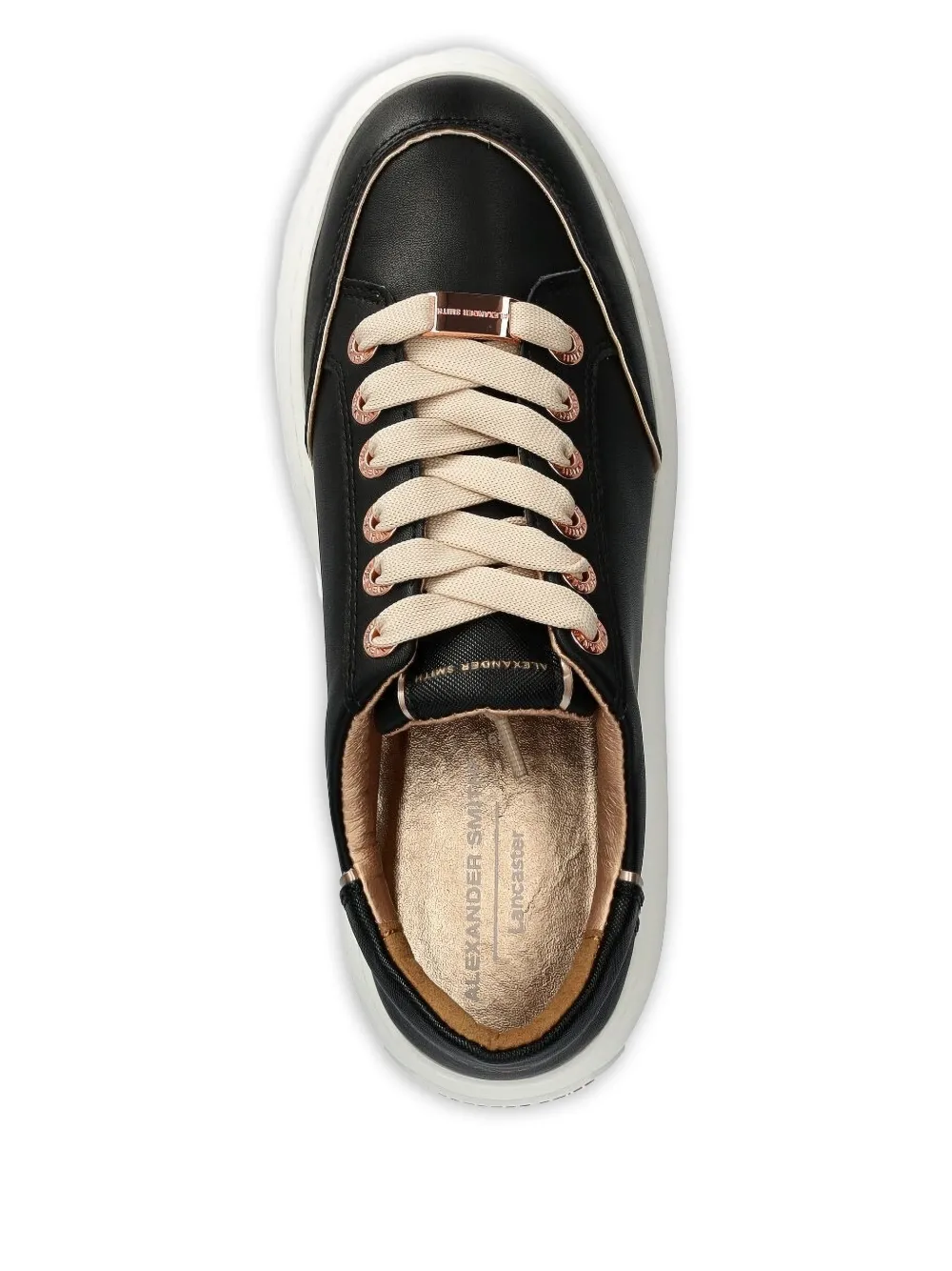 Alexander Smith Lancaster Platform Lace-up Sneakers In Black