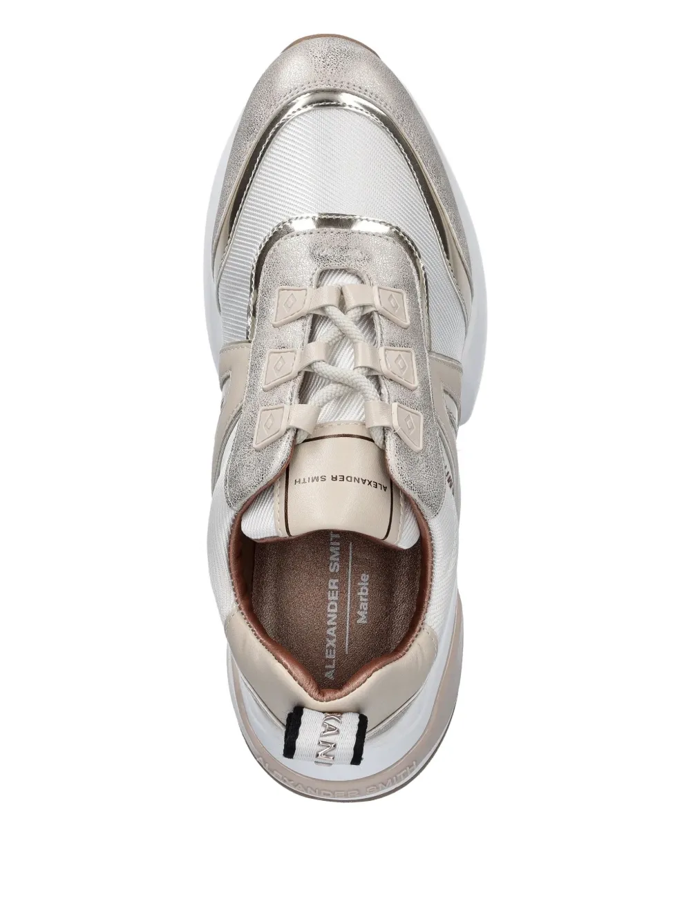 Alexander Smith leather panelled sneakers White