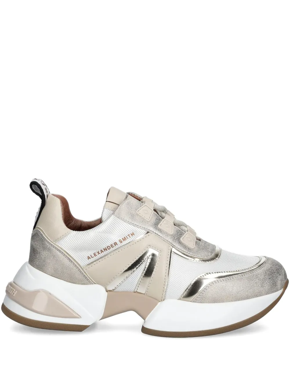 Alexander Smith Sneakers met leren vlakken Wit