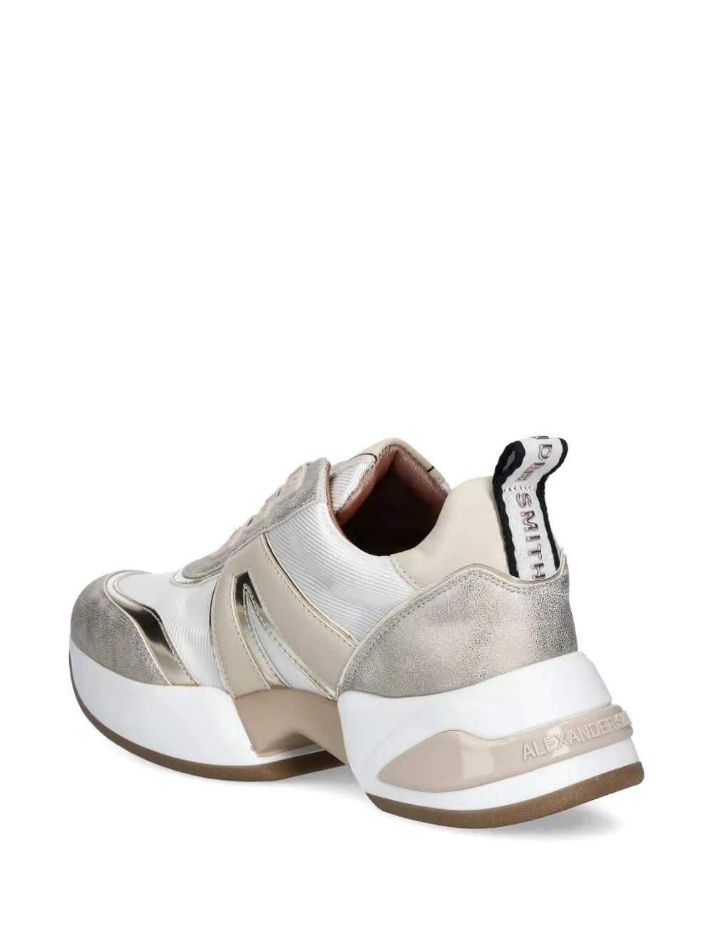 Alexander Smith leather panelled sneakers White