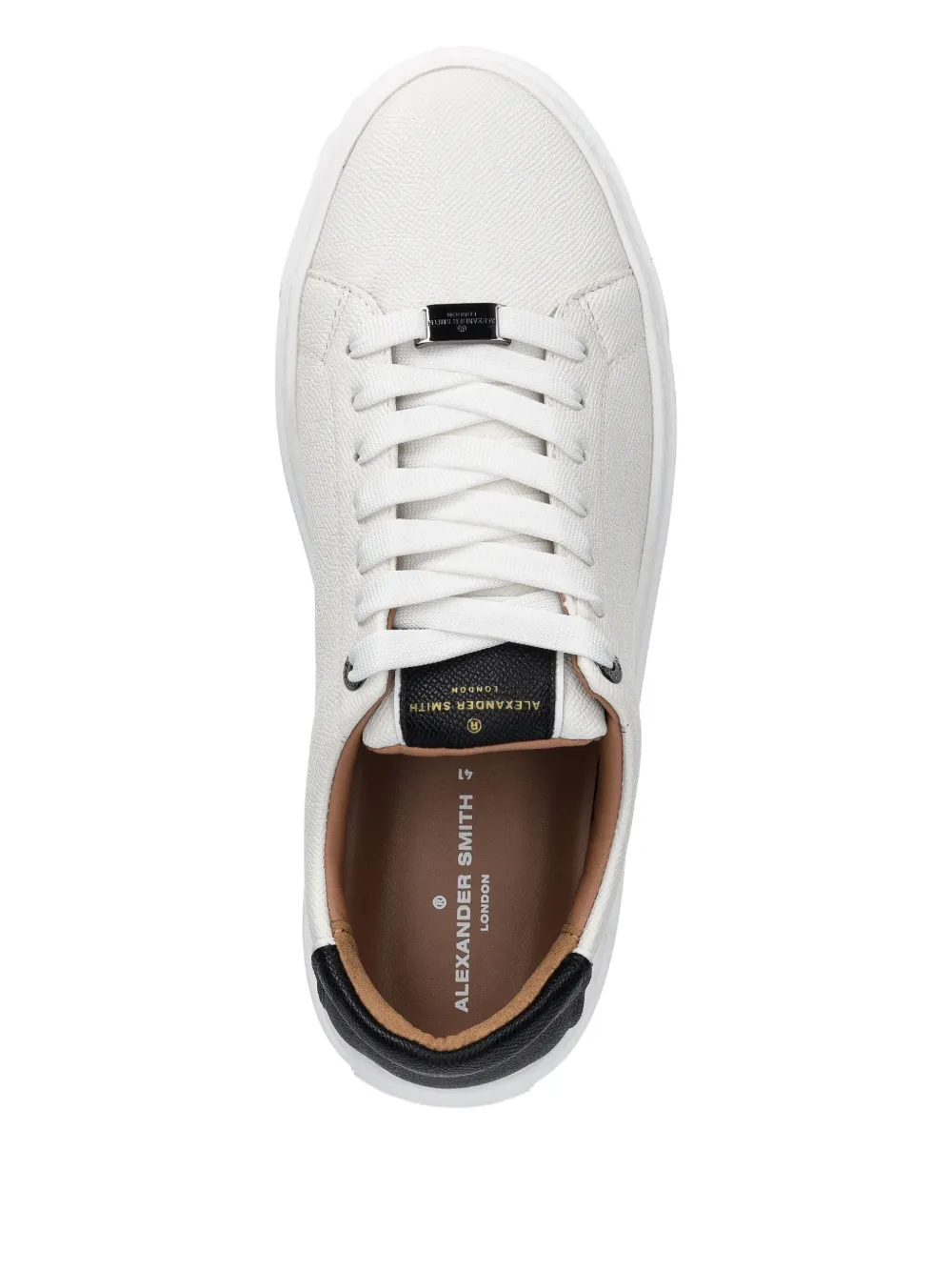 Alexander Smith leather panelled sneakers White