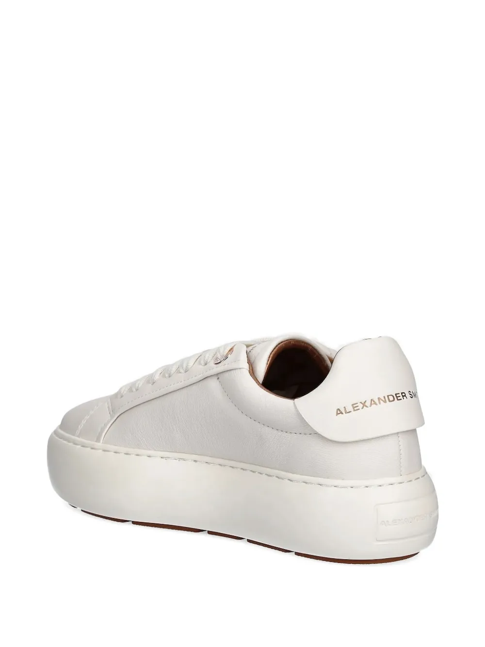 Alexander Smith Leather Platform Sneakers In White
