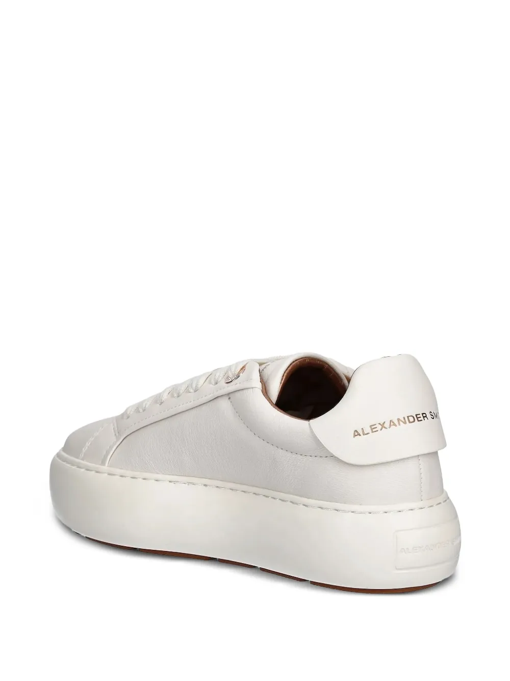 Alexander Smith leather platform sneakers White