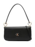Calvin Klein logo-lettering shoulder bag - Black