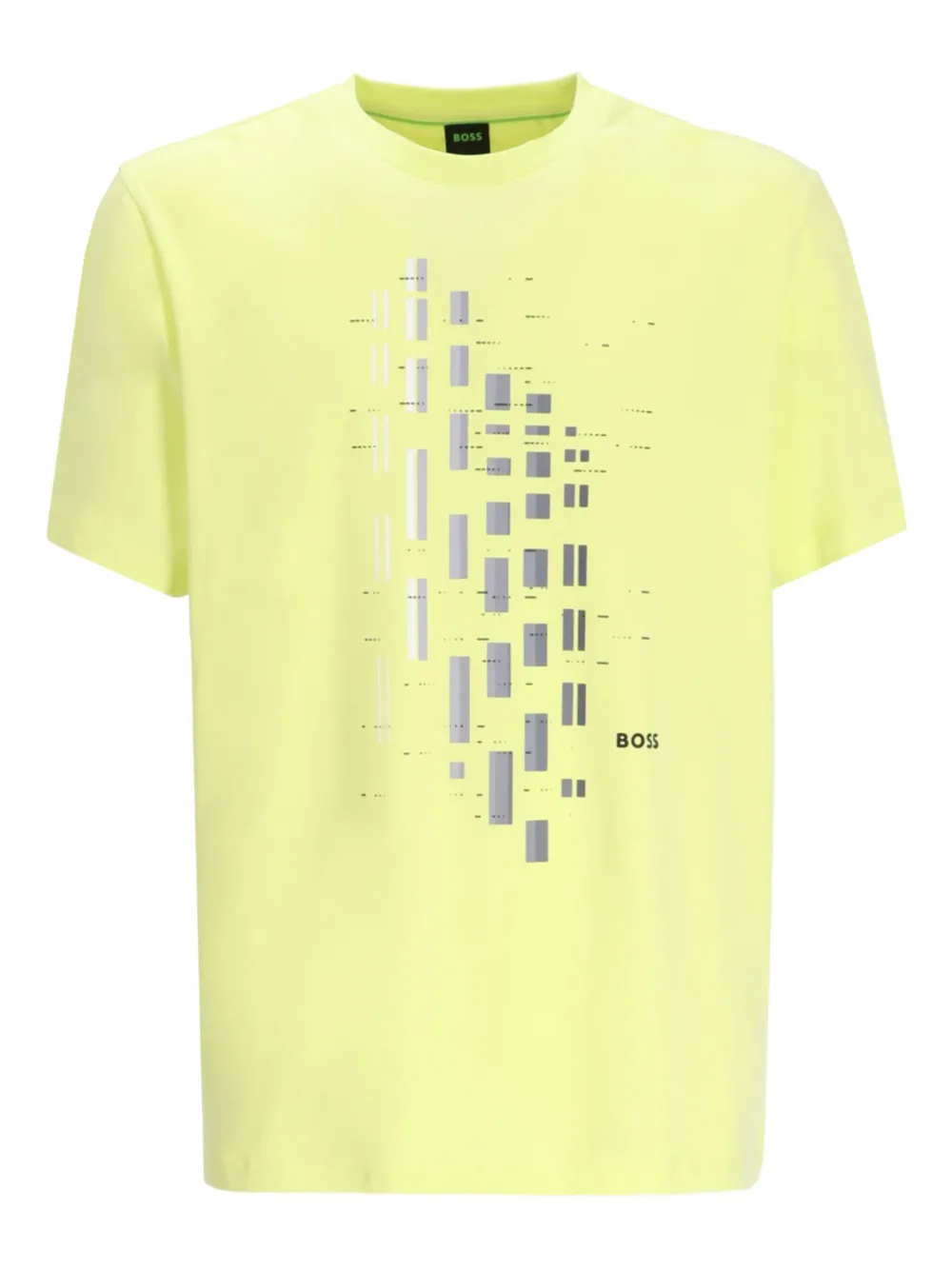 BOSS T-shirt met grafische print Geel