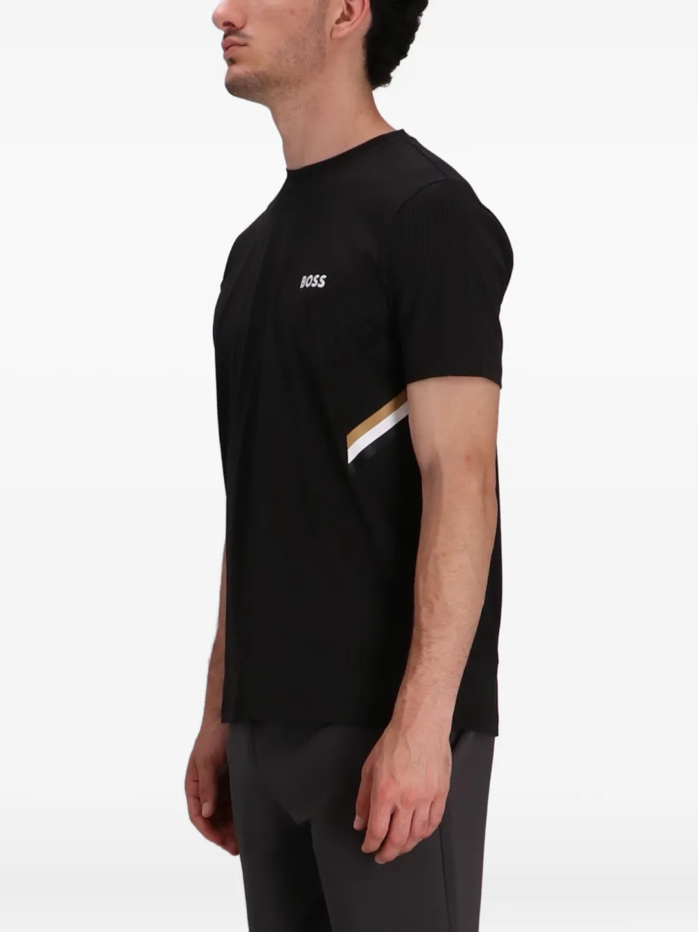 BOSS T-shirt met logoprint Zwart