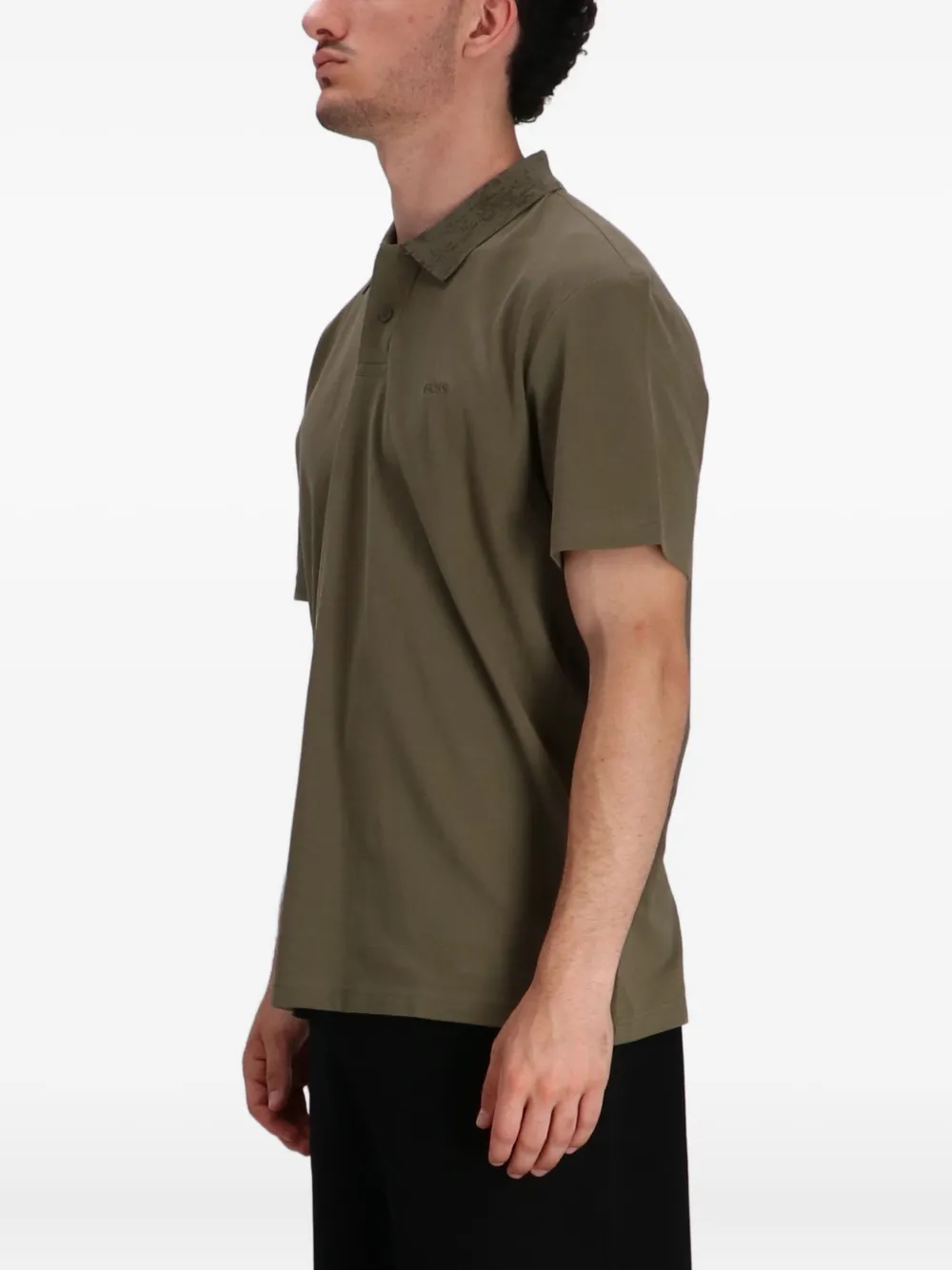 BOSS Hoodie met logo-applicatie Groen