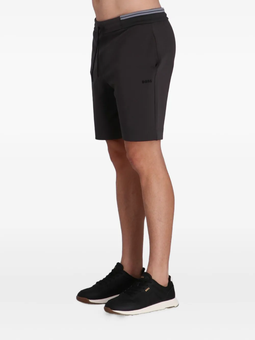 BOSS Shorts met trekkoordtaille Grijs