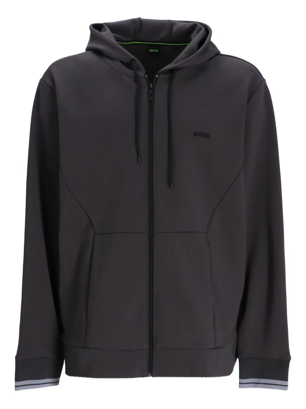 BOSS zip-up hooded sweatshirt | Grey | Image 1