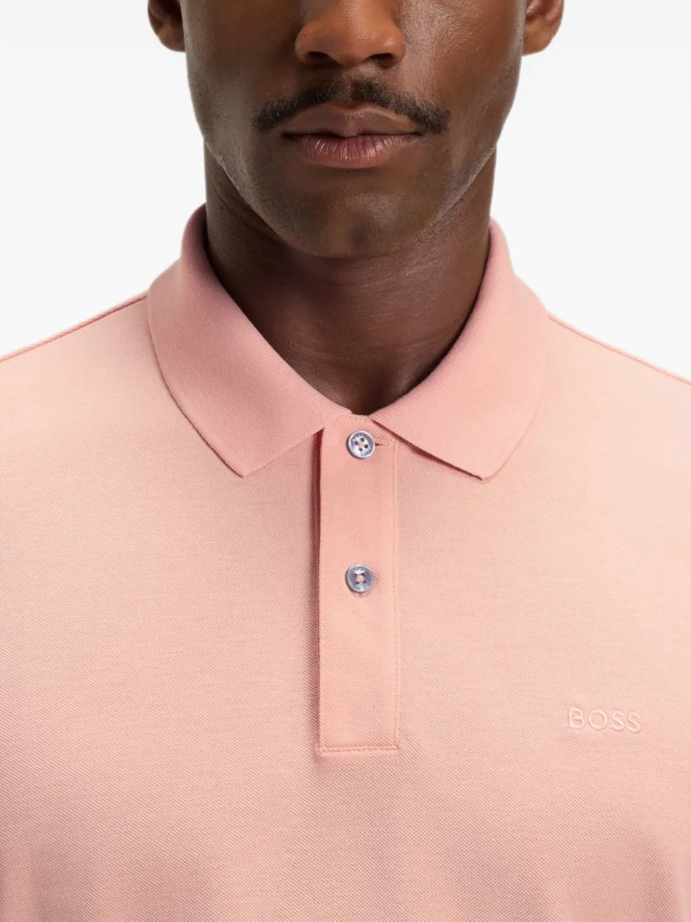 BOSS Piqué poloshirt Roze