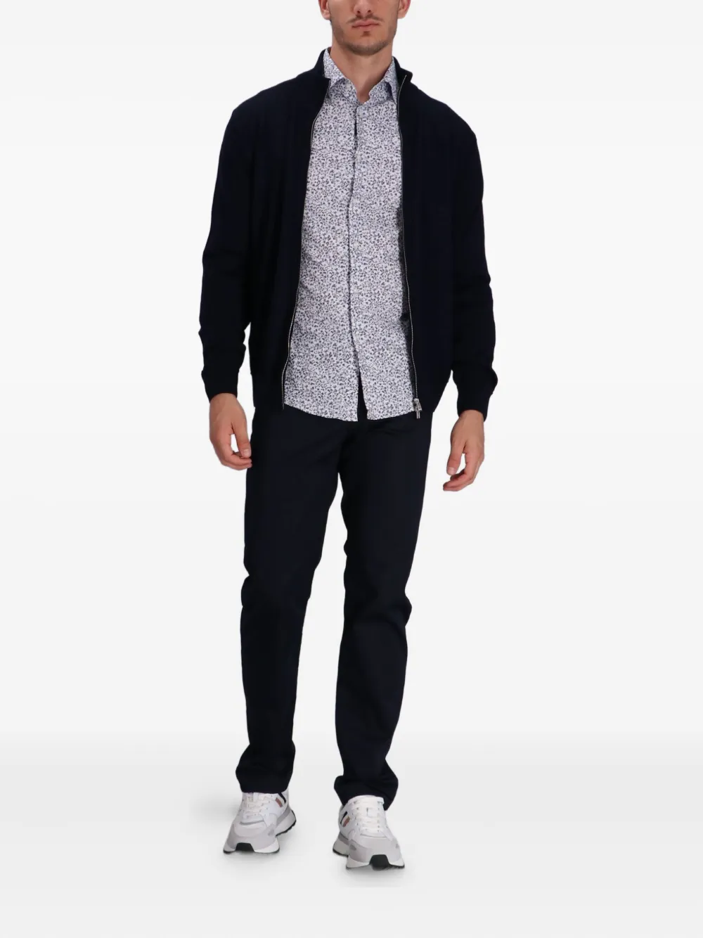 BOSS Vest met rits Blauw
