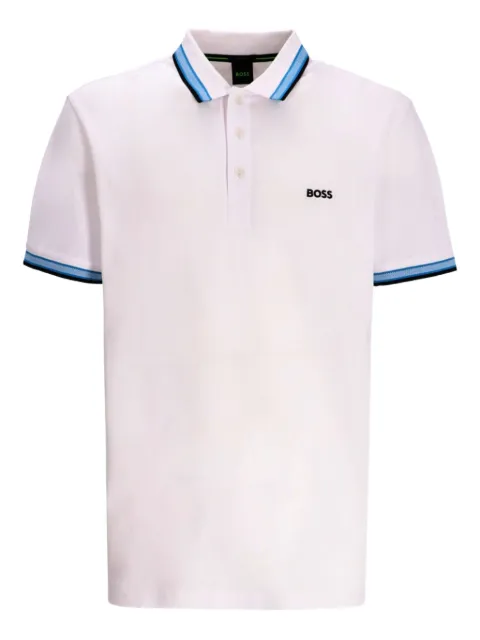 BOSS contrasting-trim polo shirt
