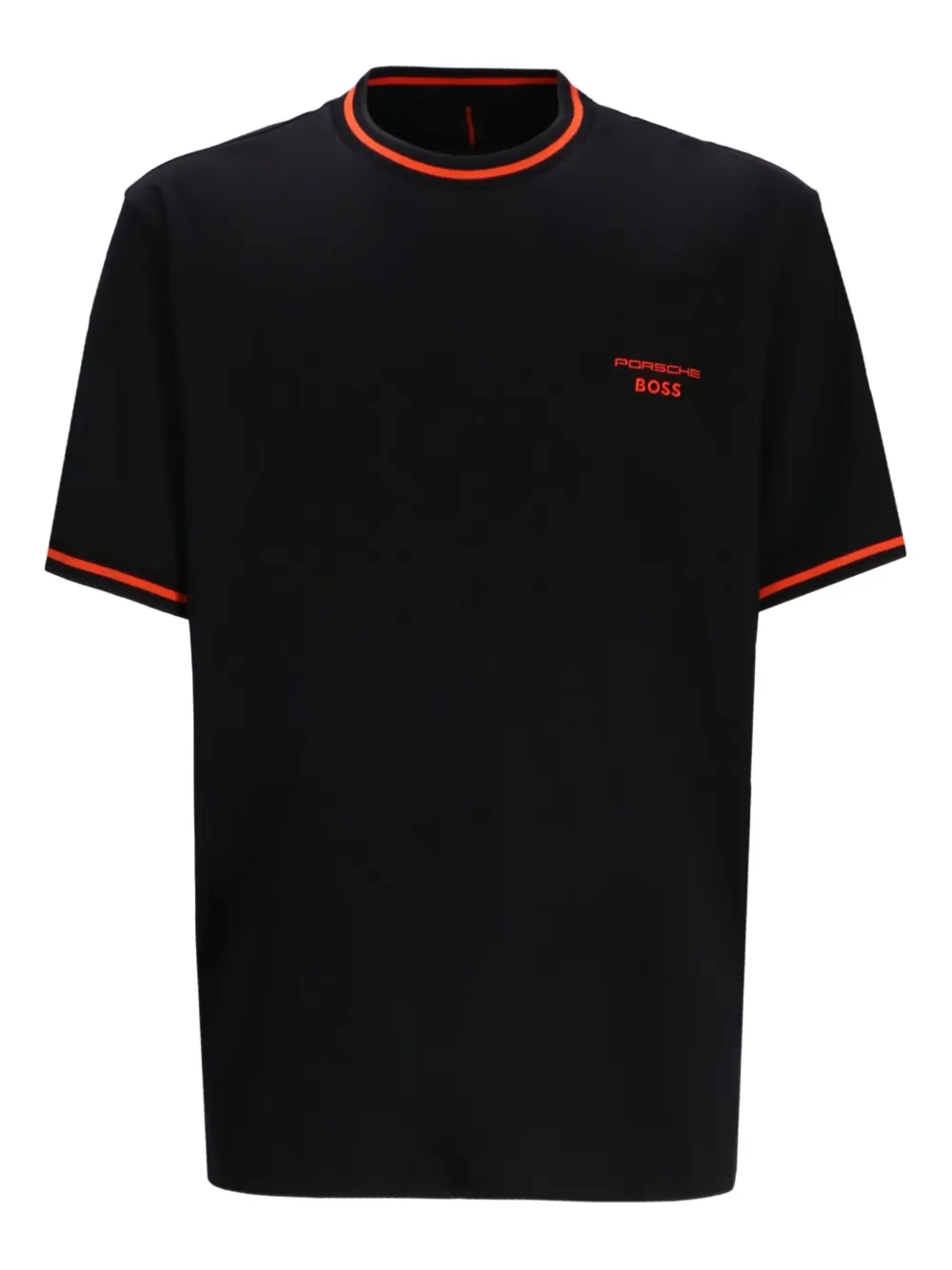 BOSS playera con ribete en contraste en colaboración con Porsche | negro | Image 1