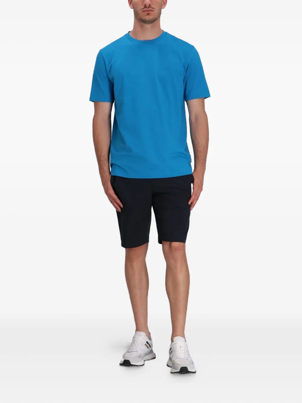 BOSS T-shirt met ronde hals Blauw