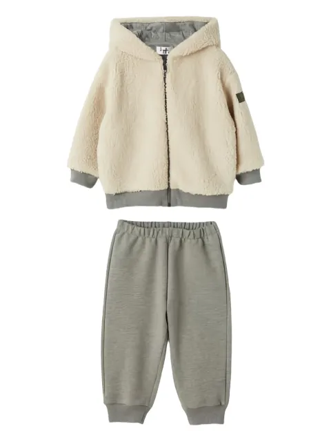 Il Gufo set de pantalones texturizados con capucha