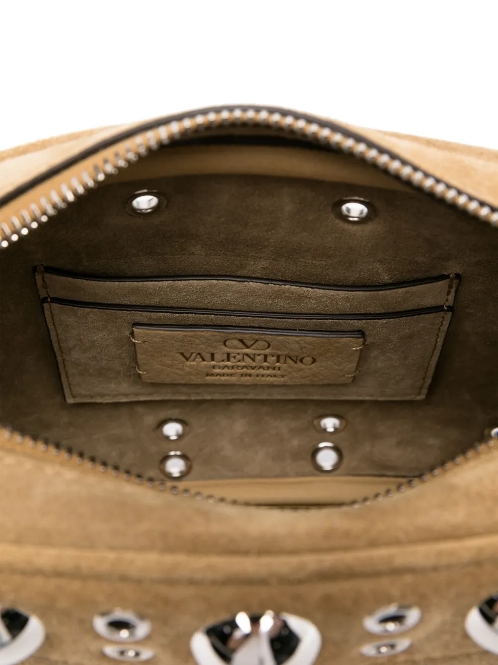 Valentino Garavani Nellcote suede shoulder bag Beige