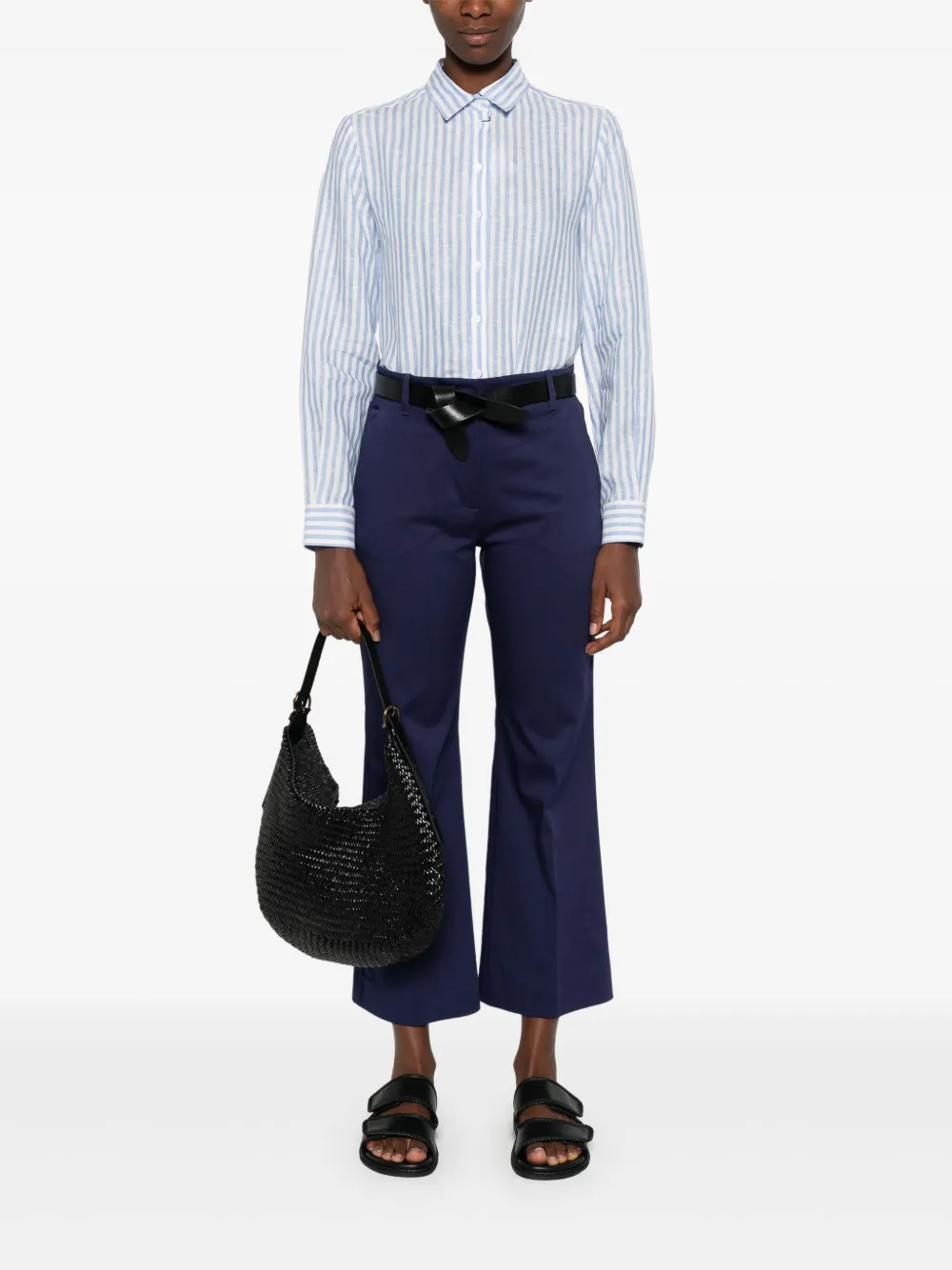 Weekend Max Mara Gestreept linnen blouse Blauw