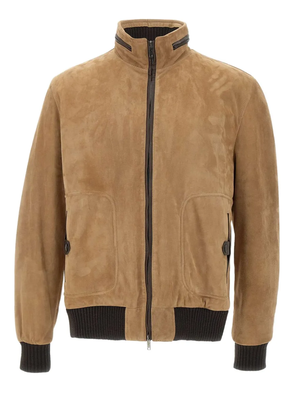 VOLFAGLI zip-fastening suede jacket | Brown | Image 1