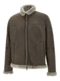 VOLFAGLI shearling-collar zip-front jacket - Brown
