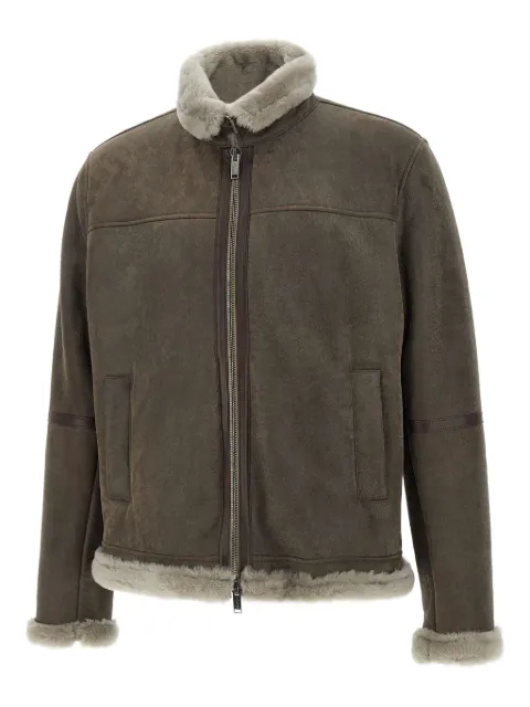 VOLFAGLI shearling-collar zip-front jacket