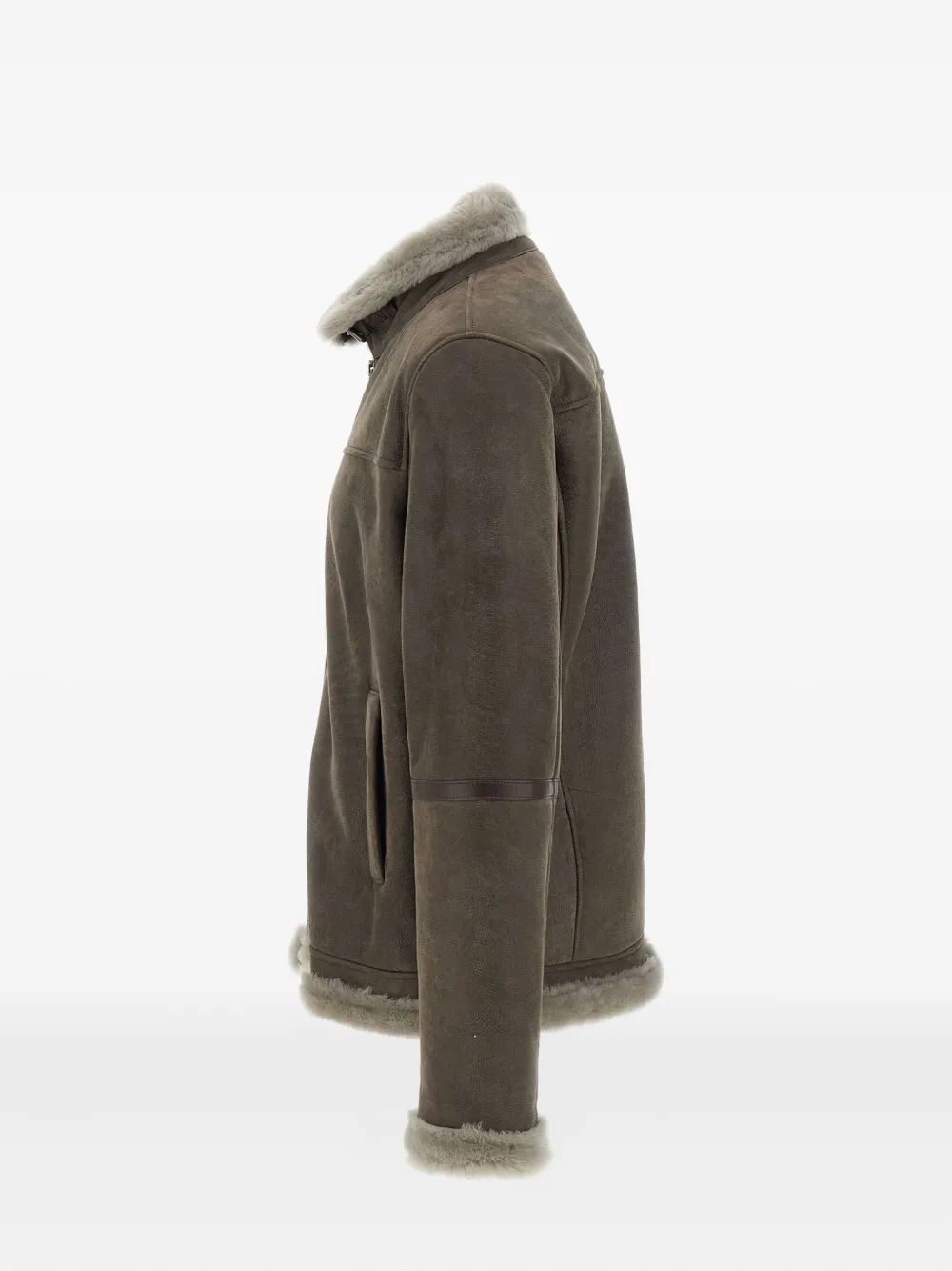 VOLFAGLI shearling-collar zip-front jacket | Leather Jackets | Image 2