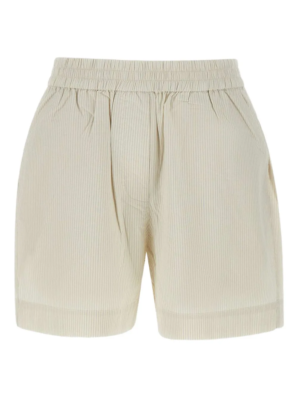 Herskind Striped Cotton Shorts In Neutral
