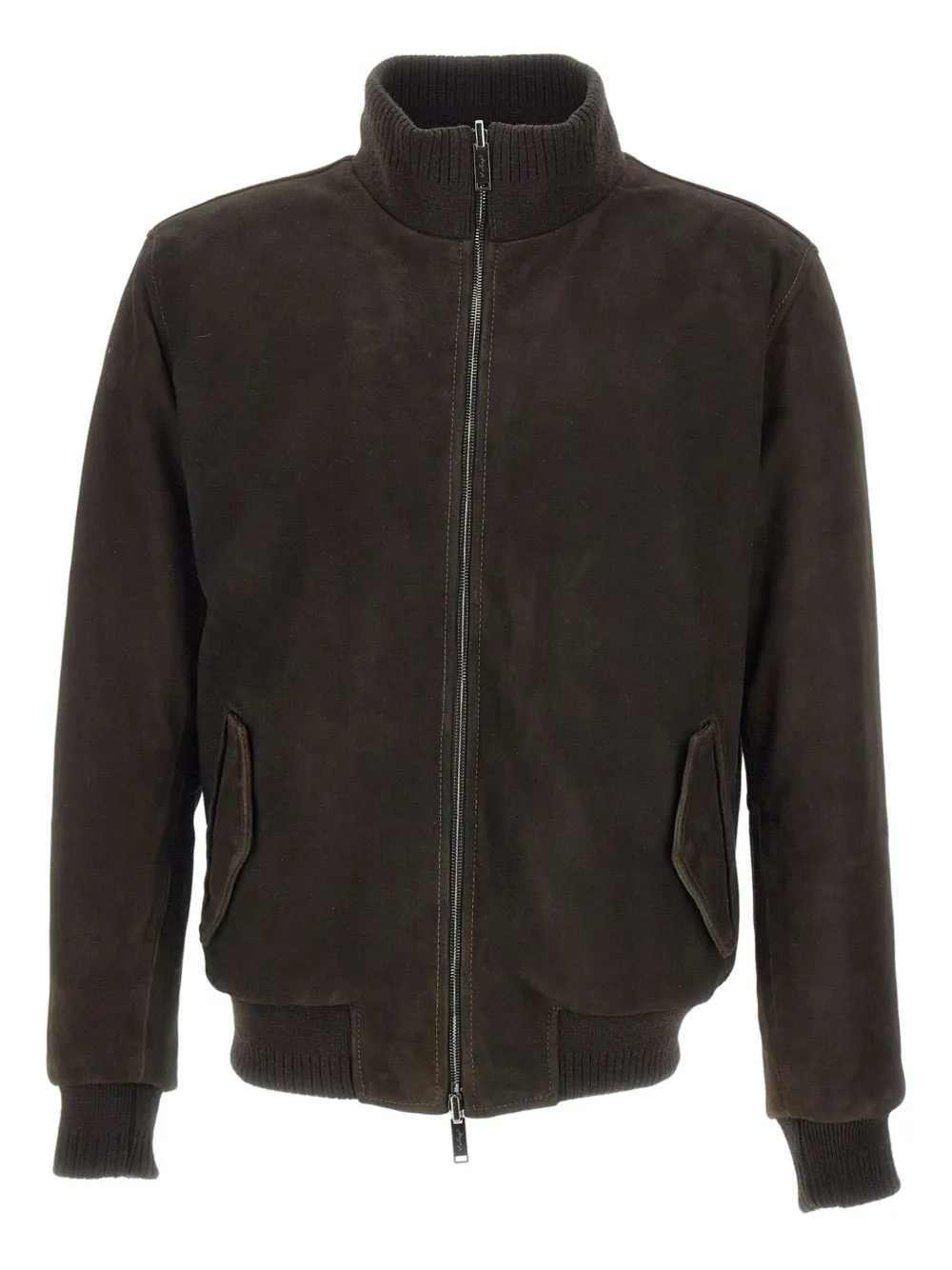 VOLFAGLI zip-front leather jacket | Brown | Image 1