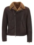 VOLFAGLI shearling-collared zip-front jacket - Brown