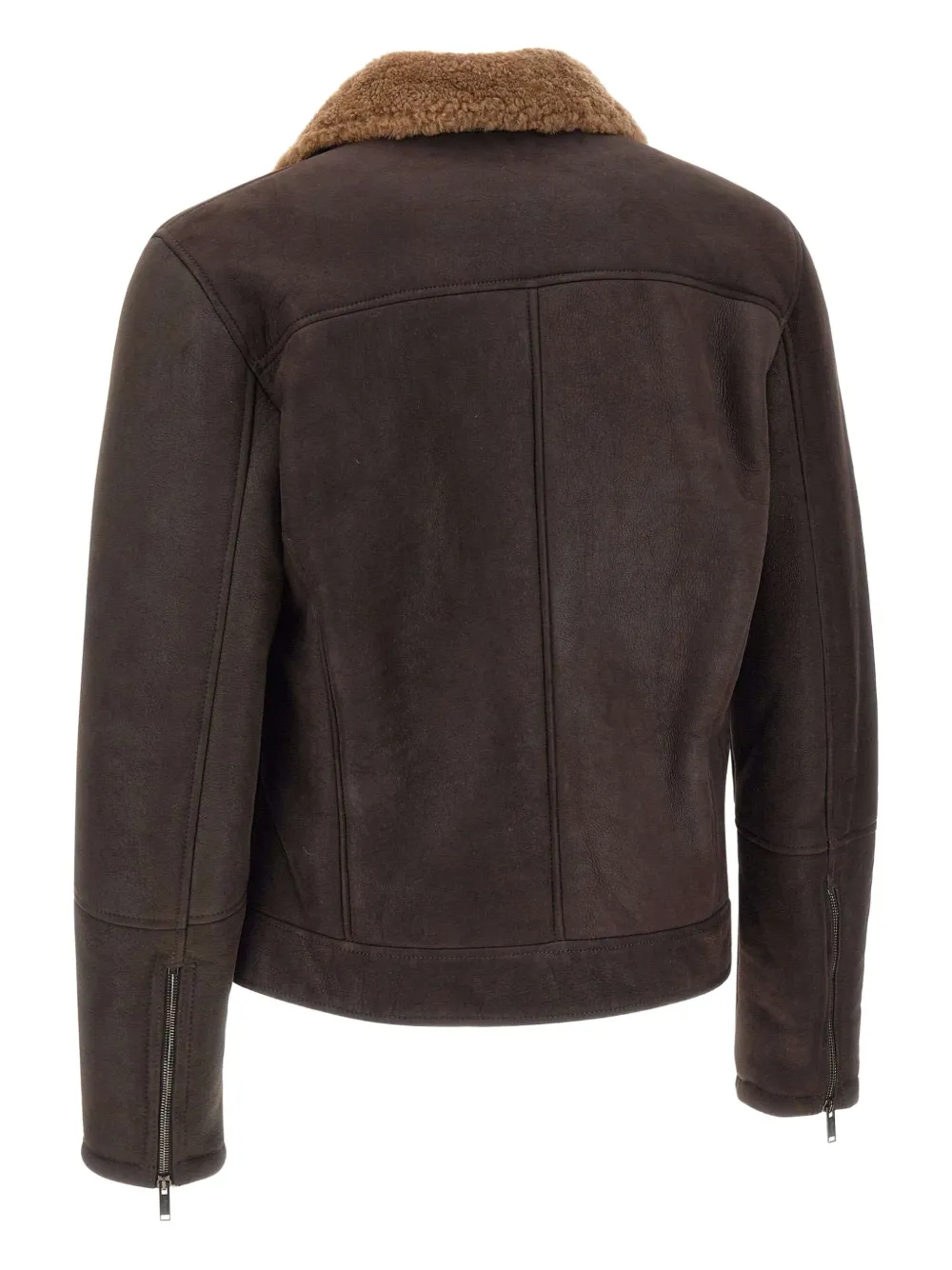 VOLFAGLI shearling-collared zip-front jacket | Leather Jackets | Image 2