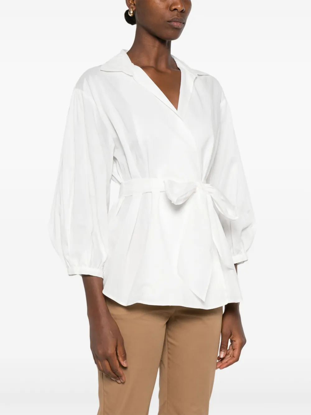 Weekend Max Mara blouse met katoenen blouse Wit