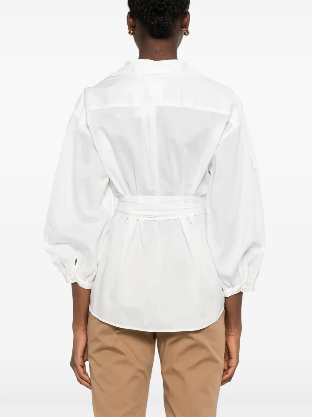 Weekend Max Mara blouse met katoenen blouse Wit
