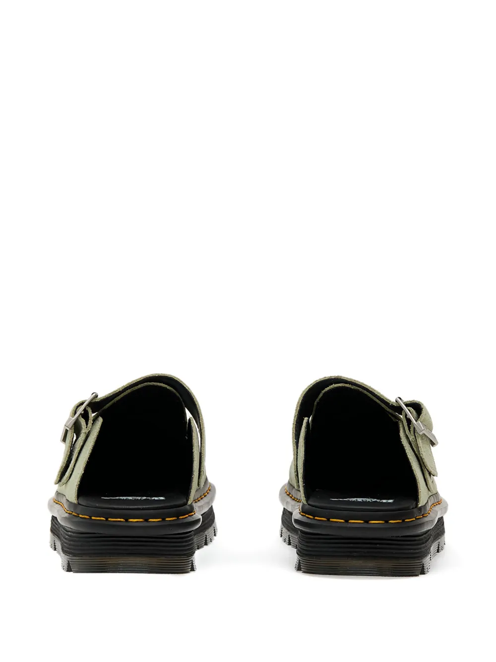 Dr. Martens ZebZag buckle-fastening platform flat mules Green