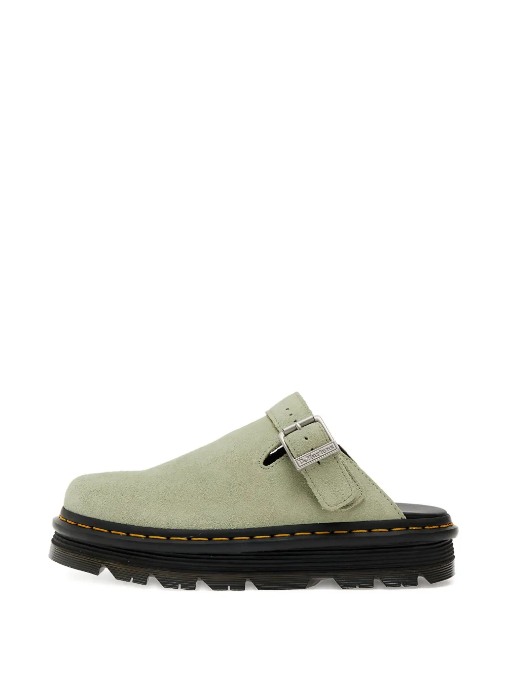 Dr. Martens ZebZag buckle-fastening platform flat mules Green