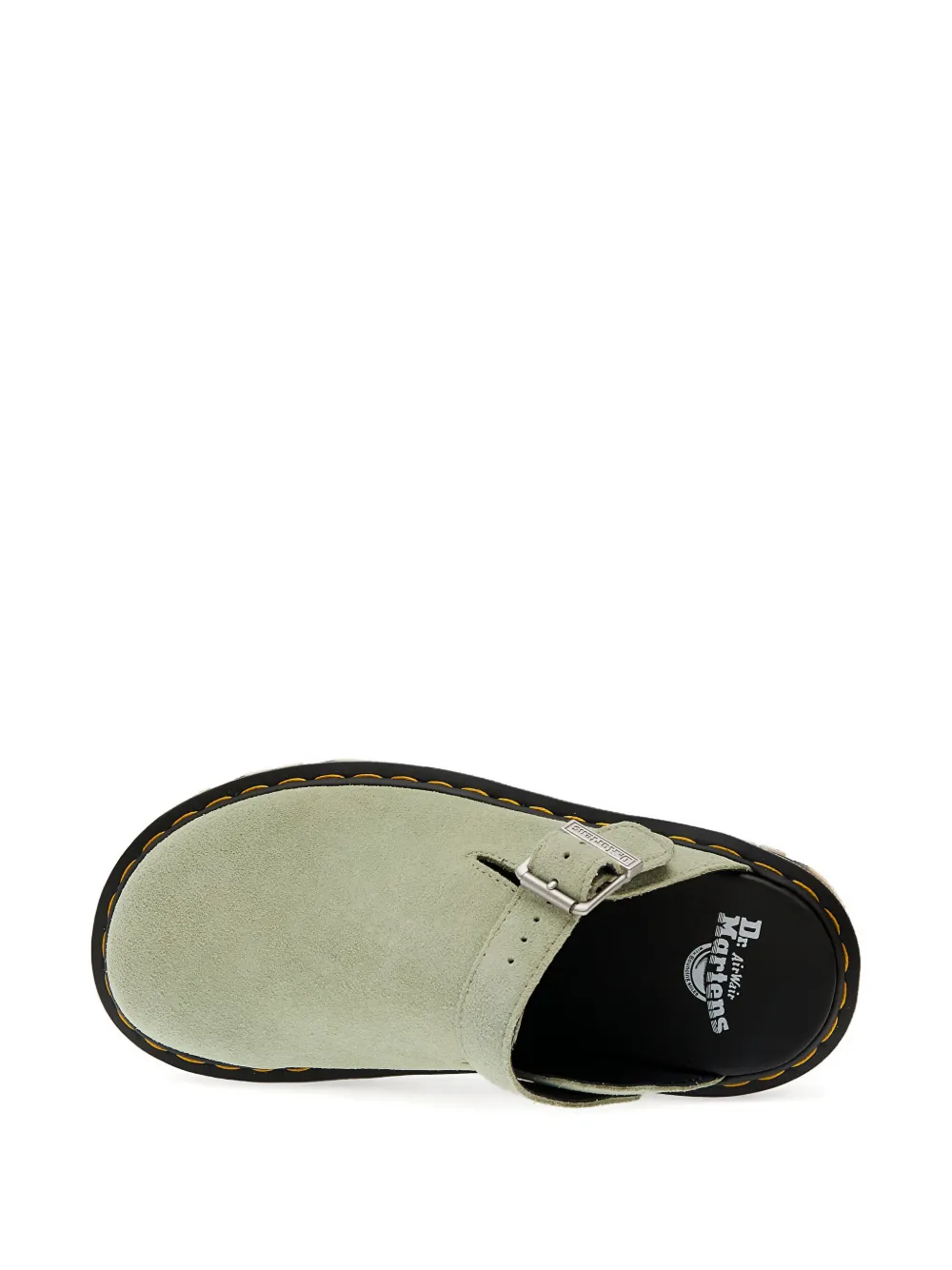 Dr. Martens ZebZag buckle-fastening platform flat mules Green