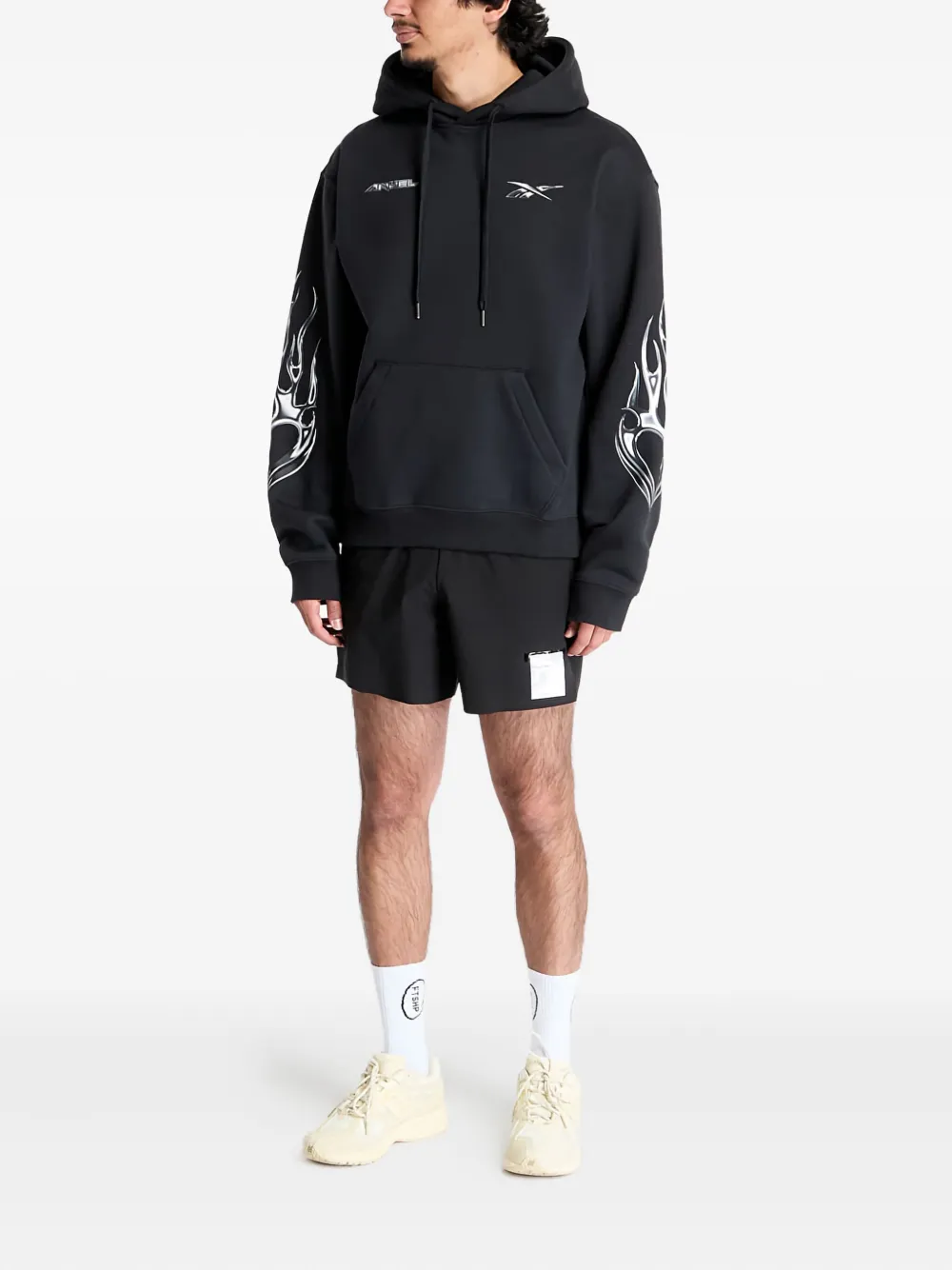 Reebok Hoodie met logoprint Zwart