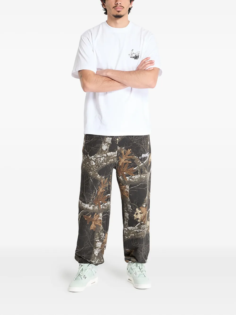 Awake NY Joggingbroek met camouflageprint Bruin