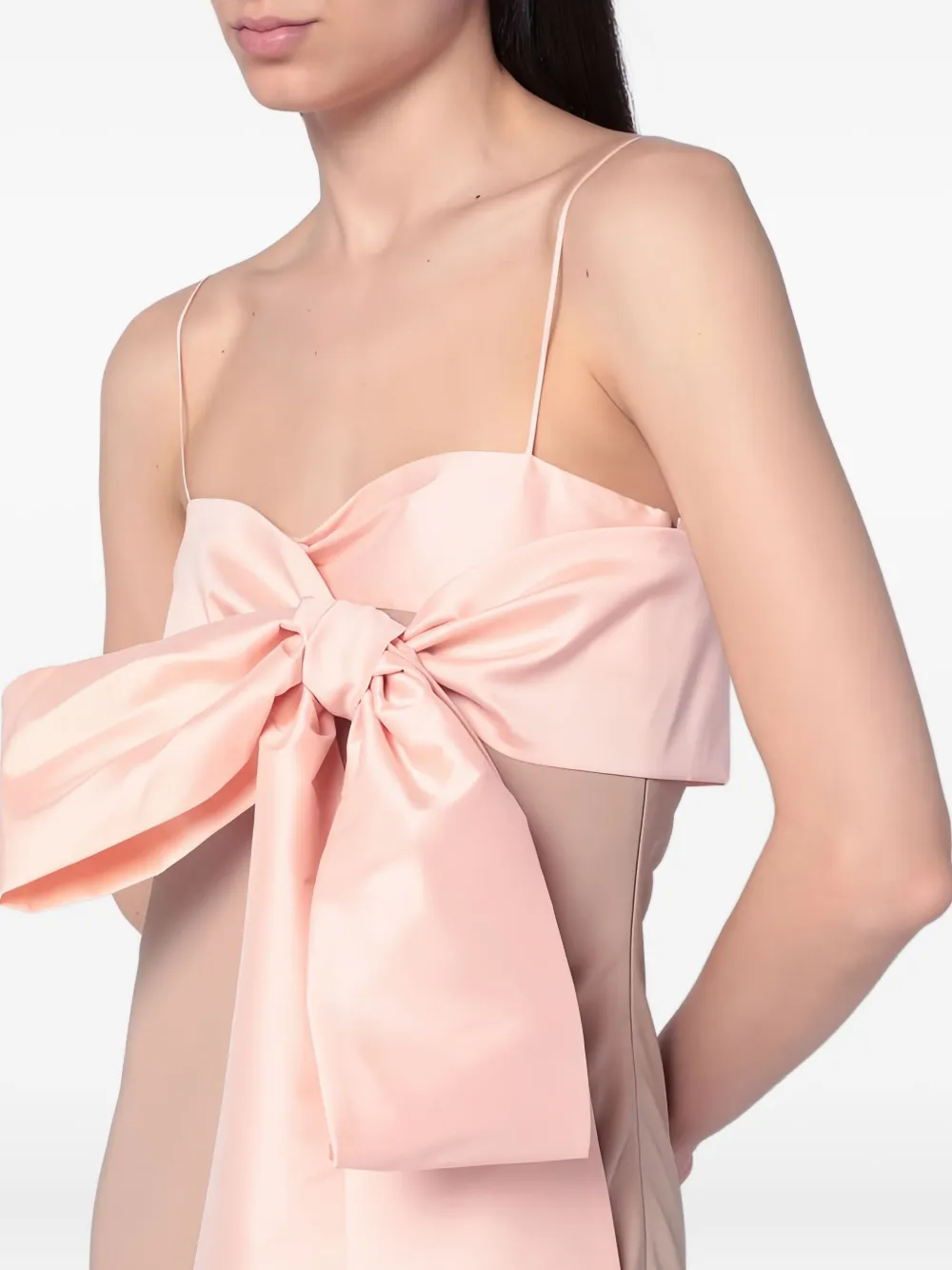 Bernadette Bart Sash-detailed Crepe Maxi Dress In Pink
