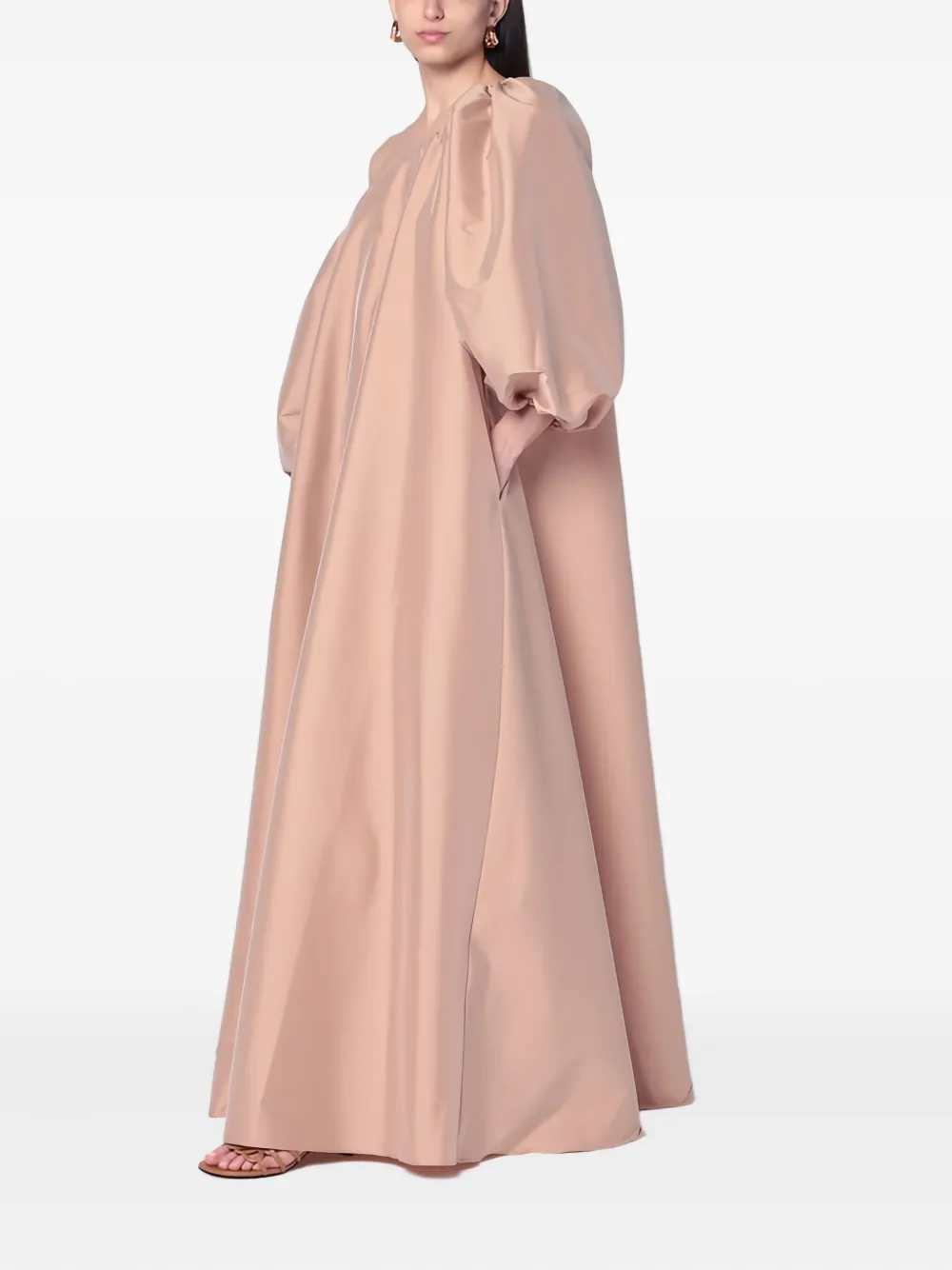 Bernadette Nathalie asymmetrische maxi-jurk - Beige
